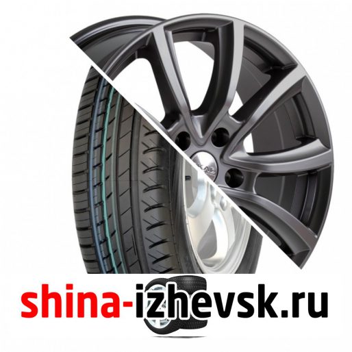 Колесо в сборе Viatti Strada (V-130) 215/55 R17 V 94 + СКАД Онтарио 7xR17 5×112 ET45 DIA66.6 Черно-серый цвет с перламутровыми оттенками в Ижевске